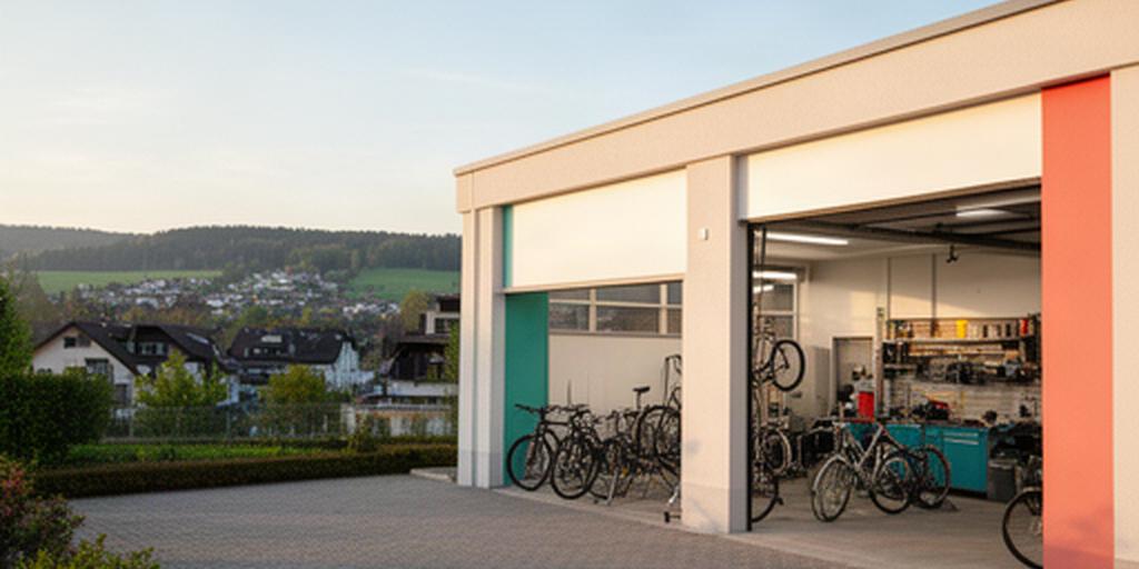 Fahrradwerkstatt von Zürcher Zubehör nahe dem Gubristtunnel in Regensdorf, Zürich